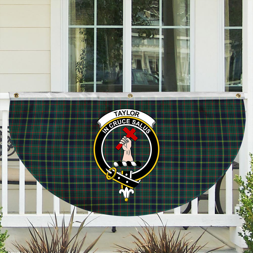 ScotsTee Shop Scottish Taylor Modern Crest Tartan Non-Pleated Fan Flag Bunting Banner