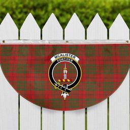 ScotsTee Shop Scottish McAlister of Glenbarr Ancient Crest Tartan Non-Pleated Fan Flag Bunting Banner