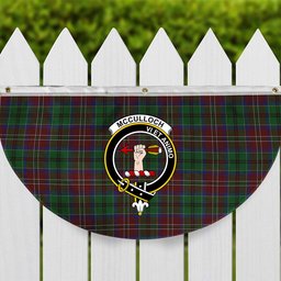 ScotsTee Shop Scottish McCulloch Crest Tartan Non-Pleated Fan Flag Bunting Banner
