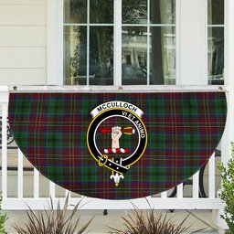ScotsTee Shop Scottish McCulloch Crest Tartan Non-Pleated Fan Flag Bunting Banner