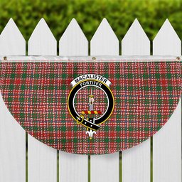 ScotsTee Shop Scottish MacAlister Ancient Clan Crest Tartan Non-Pleated Fan Flag Bunting Banner