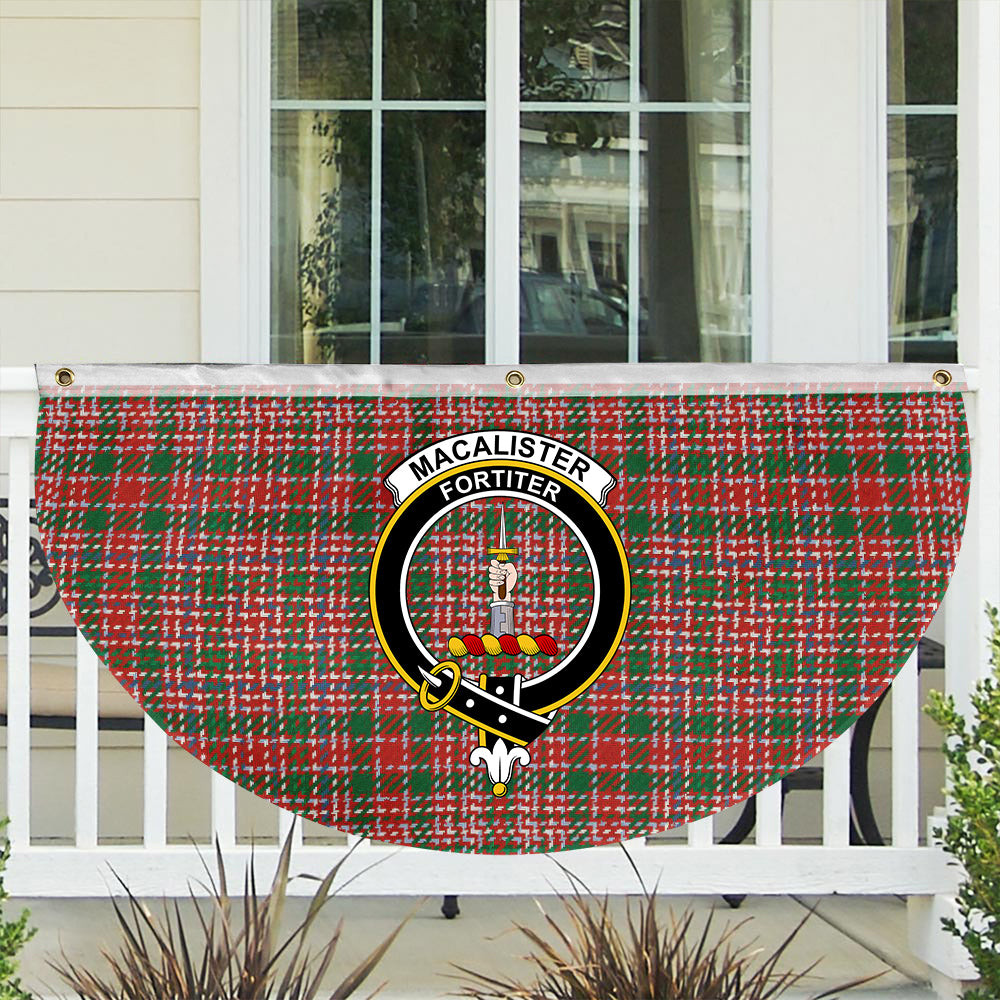 ScotsTee Shop Scottish MacAlister Ancient Clan Crest Tartan Non-Pleated Fan Flag Bunting Banner