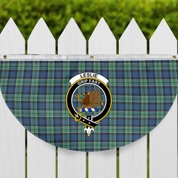 ScotsTee Shop Scottish Leslie Hunting Ancient SC Crest Tartan Non-Pleated Fan Flag Bunting Banner