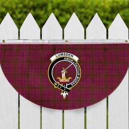 ScotsTee Shop Scottish Lumsden of Clova Crest Tartan Non-Pleated Fan Flag Bunting Banner