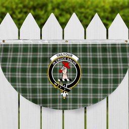 ScotsTee Shop Scottish Tailyour Dress Crest Tartan Non-Pleated Fan Flag Bunting Banner
