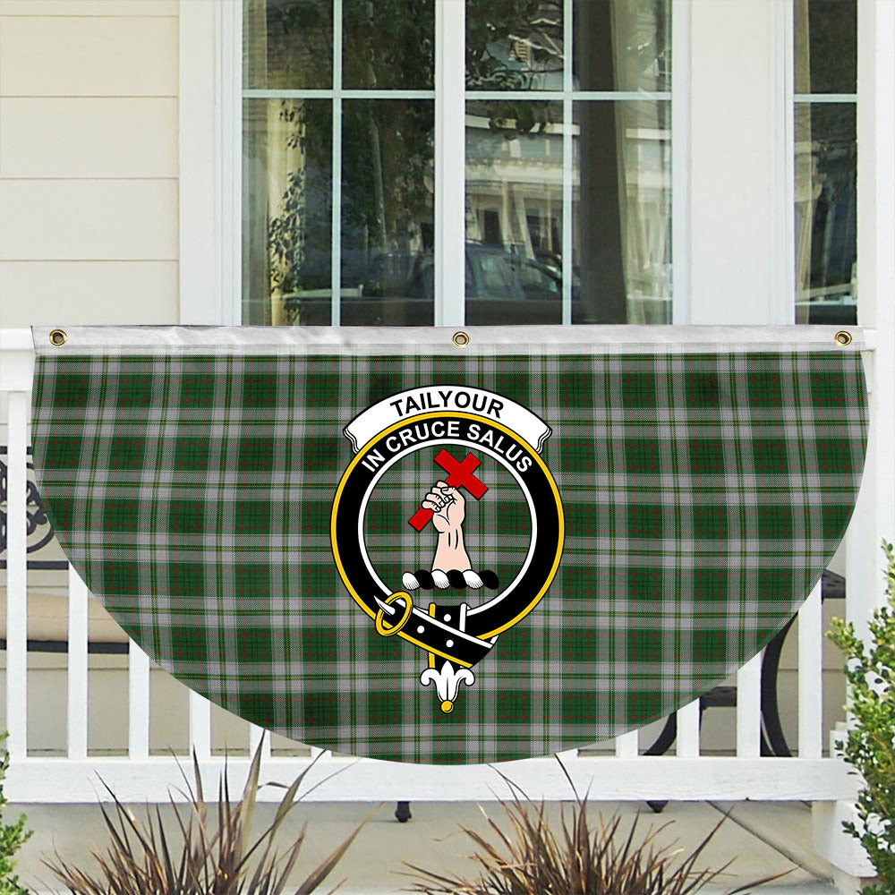 ScotsTee Shop Scottish Tailyour Dress Crest Tartan Non-Pleated Fan Flag Bunting Banner