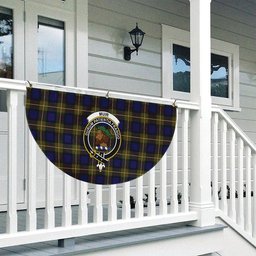 ScotsTee Shop Scottish Muir Crest Tartan Non-Pleated Fan Flag Bunting Banner