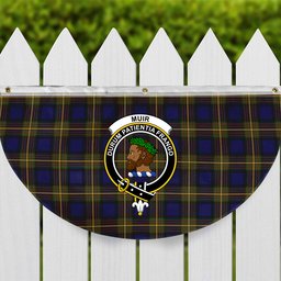 ScotsTee Shop Scottish Muir Crest Tartan Non-Pleated Fan Flag Bunting Banner
