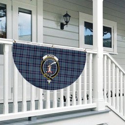ScotsTee Shop Scottish McRae of America Crest Tartan Non-Pleated Fan Flag Bunting Banner