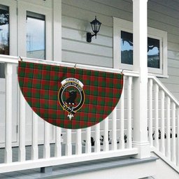 ScotsTee Shop Scottish Turnbull Dress Crest Tartan Non-Pleated Fan Flag Bunting Banner
