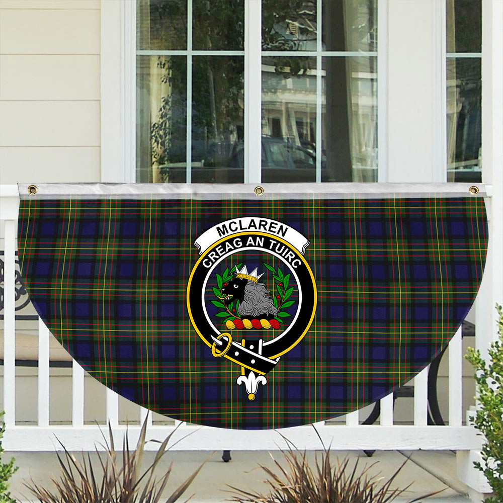 ScotsTee Shop Scottish McLaren Modern Crest Tartan Non-Pleated Fan Flag Bunting Banner