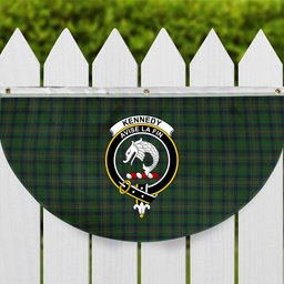 ScotsTee Shop Scottish Kennedy 3 Crest Tartan Non-Pleated Fan Flag Bunting Banner