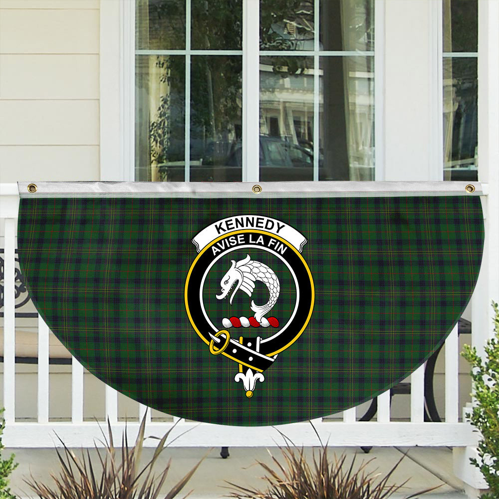 ScotsTee Shop Scottish Kennedy 3 Crest Tartan Non-Pleated Fan Flag Bunting Banner