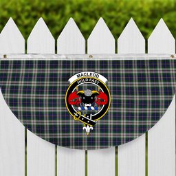 ScotsTee Shop Scottish MacLeod Of Californian Crest Tartan Non-Pleated Fan Flag Bunting Banner