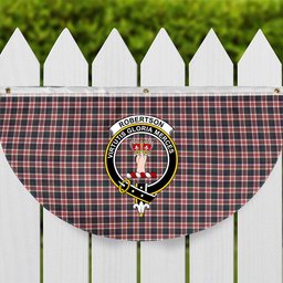ScotsTee Shop Scottish Robertson Dress #2 Modern Crest Tartan Non-Pleated Fan Flag Bunting Banner