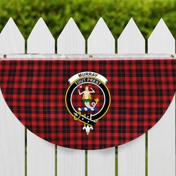 ScotsTee Shop Scottish Murray of Ochtertyre Modern Crest Tartan Non-Pleated Fan Flag Bunting Banner