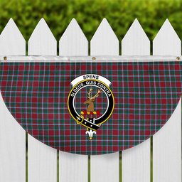 ScotsTee Shop Scottish Spens Modern Clan Crest Tartan Non-Pleated Fan Flag Bunting Banner