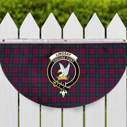 ScotsTee Shop Scottish Lindsay #2 Modern Clan Crest Tartan Non-Pleated Fan Flag Bunting Banner