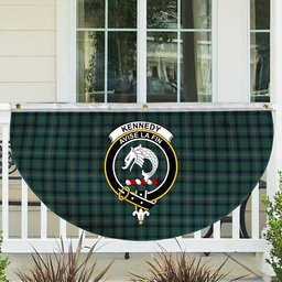 ScotsTee Shop Scottish Kennedy Modern Clan Crest Tartan Non-Pleated Fan Flag Bunting Banner