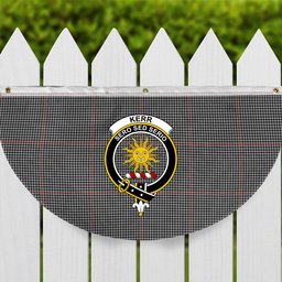 ScotsTee Shop Scottish Kerr Shepherd's Crest Tartan Non-Pleated Fan Flag Bunting Banner