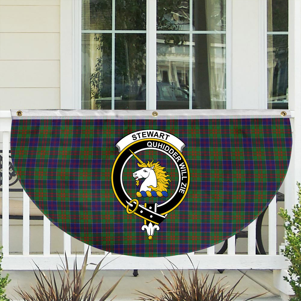 ScotsTee Shop Scottish Stewart of Appin Hunting Modern Crest Tartan Non-Pleated Fan Flag Bunting Banner