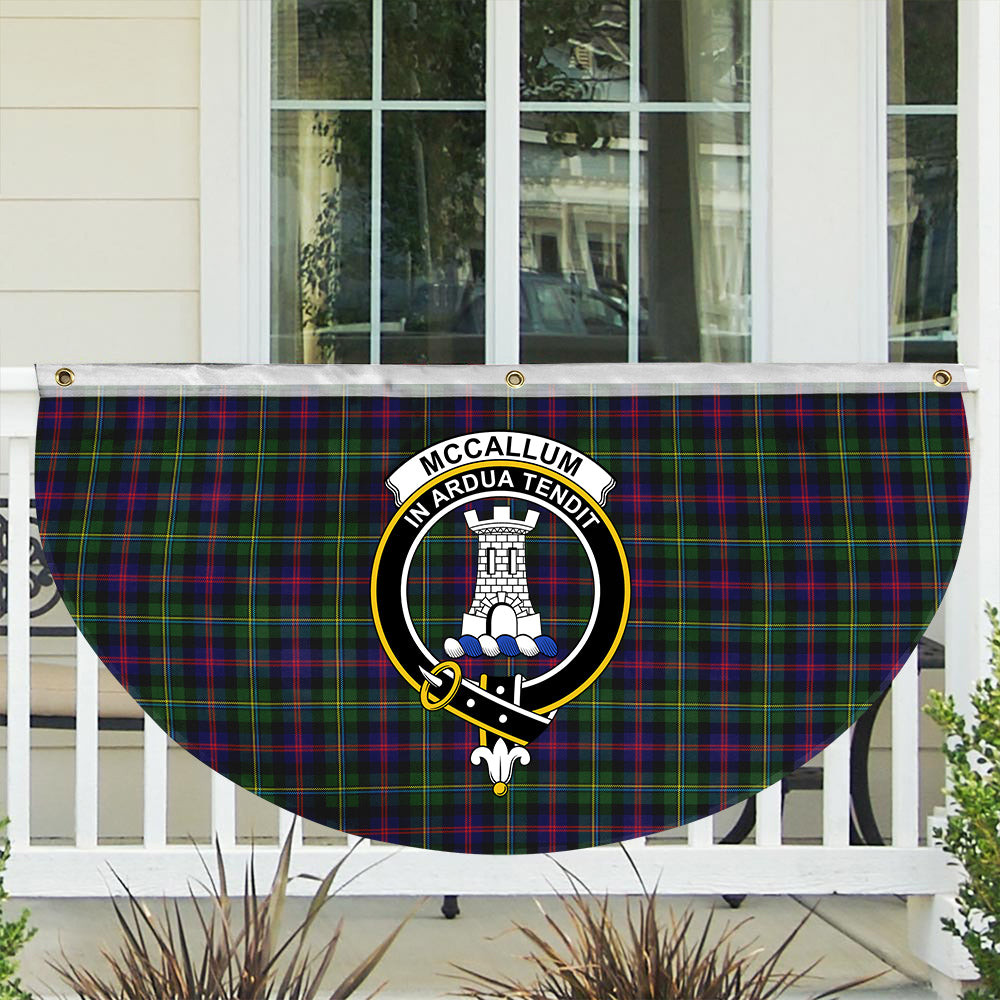 ScotsTee Shop Scottish McCallum #2 Crest Tartan Non-Pleated Fan Flag Bunting Banner