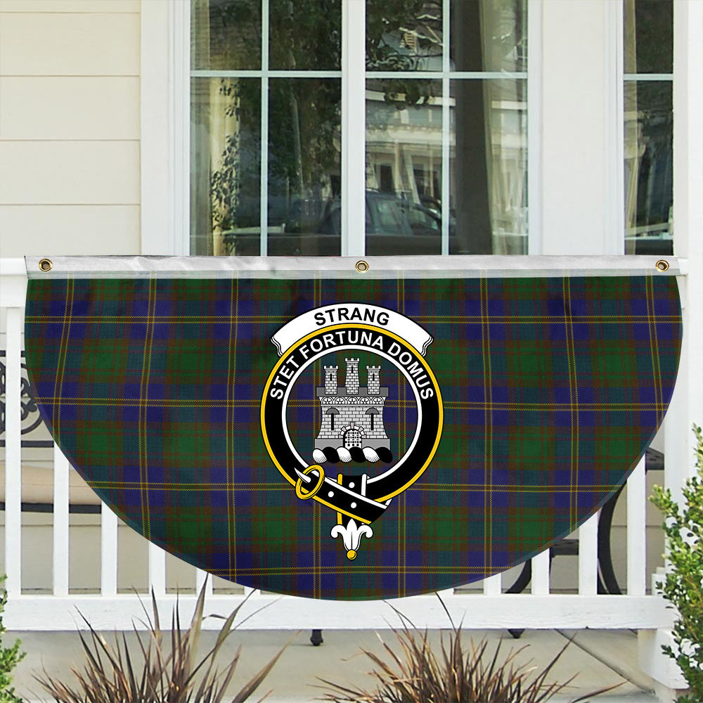 ScotsTee Shop Scottish Strang of Balkaskie Crest Tartan Non-Pleated Fan Flag Bunting Banner