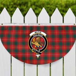 ScotsTee Shop Scottish McFie Modern Crest Tartan Non-Pleated Fan Flag Bunting Banner