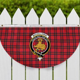 ScotsTee Shop Scottish MacGillivray Modern Crest Tartan Non-Pleated Fan Flag Bunting Banner