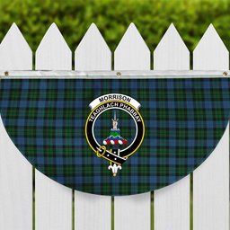 ScotsTee Shop Scottish Morrison Society Crest Tartan Non-Pleated Fan Flag Bunting Banner