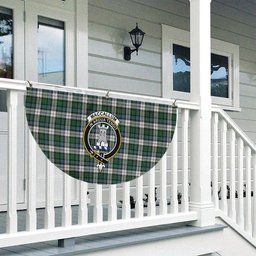 ScotsTee Shop Scottish MacCallum Dress Ancient Crest Tartan Non-Pleated Fan Flag Bunting Banner