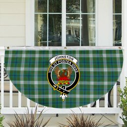 ScotsTee Shop Scottish Johnston Dress Ancient Crest Tartan Non-Pleated Fan Flag Bunting Banner