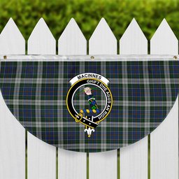 ScotsTee Shop Scottish MacInnes Dress Crest Tartan Non-Pleated Fan Flag Bunting Banner