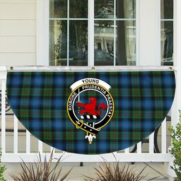 ScotsTee Shop Scottish Young Melvina Ancient Crest Tartan Non-Pleated Fan Flag Bunting Banner