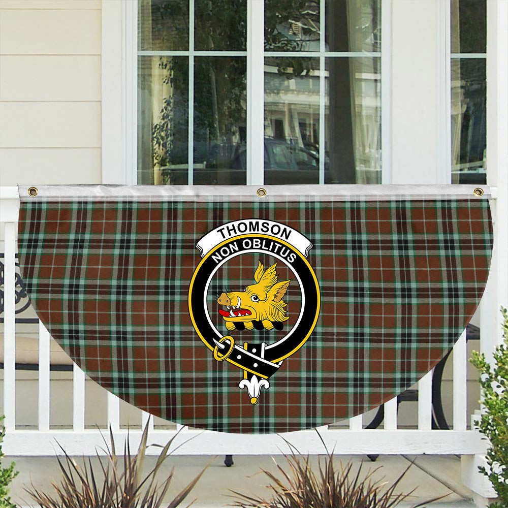 ScotsTee Shop Scottish Thomson Hunting Modern Crest Tartan Non-Pleated Fan Flag Bunting Banner