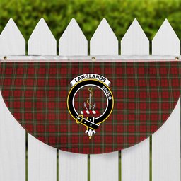 ScotsTee Shop Scottish Langlands Crest Tartan Non-Pleated Fan Flag Bunting Banner