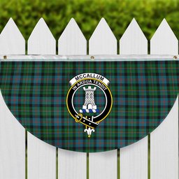 ScotsTee Shop Scottish McCallum Ancient Crest Tartan Non-Pleated Fan Flag Bunting Banner