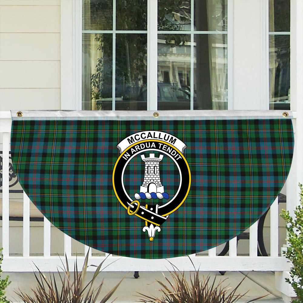 ScotsTee Shop Scottish McCallum Ancient Crest Tartan Non-Pleated Fan Flag Bunting Banner