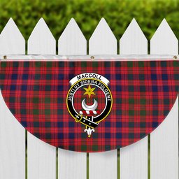 ScotsTee Shop Scottish MacColl Old Modern Crest Tartan Non-Pleated Fan Flag Bunting Banner