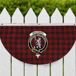 ScotsTee Shop Scottish MacSwan Crest Tartan Non-Pleated Fan Flag Bunting Banner
