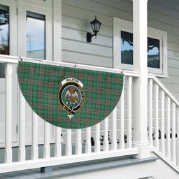 ScotsTee Shop Scottish Ralston USA Ancient Crest Tartan Non-Pleated Fan Flag Bunting Banner