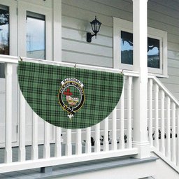 ScotsTee Shop Scottish MacDonald Lord of the Isles Hunting SC Crest Tartan Non-Pleated Fan Flag Bunting Banner