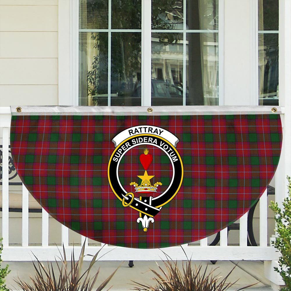 ScotsTee Shop Scottish Rattray Crest Tartan Non-Pleated Fan Flag Bunting Banner