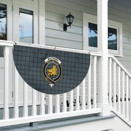 ScotsTee Shop Scottish MacTavish Dress Crest Tartan Non-Pleated Fan Flag Bunting Banner