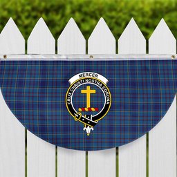 ScotsTee Shop Scottish Mercer Crest Tartan Non-Pleated Fan Flag Bunting Banner