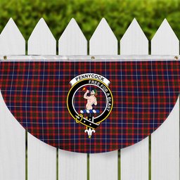 ScotsTee Shop Scottish Pennycook Modern Crest Tartan Non-Pleated Fan Flag Bunting Banner
