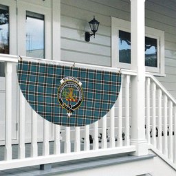 ScotsTee Shop Scottish McThomas Blue Ancient Crest Tartan Non-Pleated Fan Flag Bunting Banner