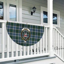 ScotsTee Shop Scottish McNeil Dress Crest Tartan Non-Pleated Fan Flag Bunting Banner