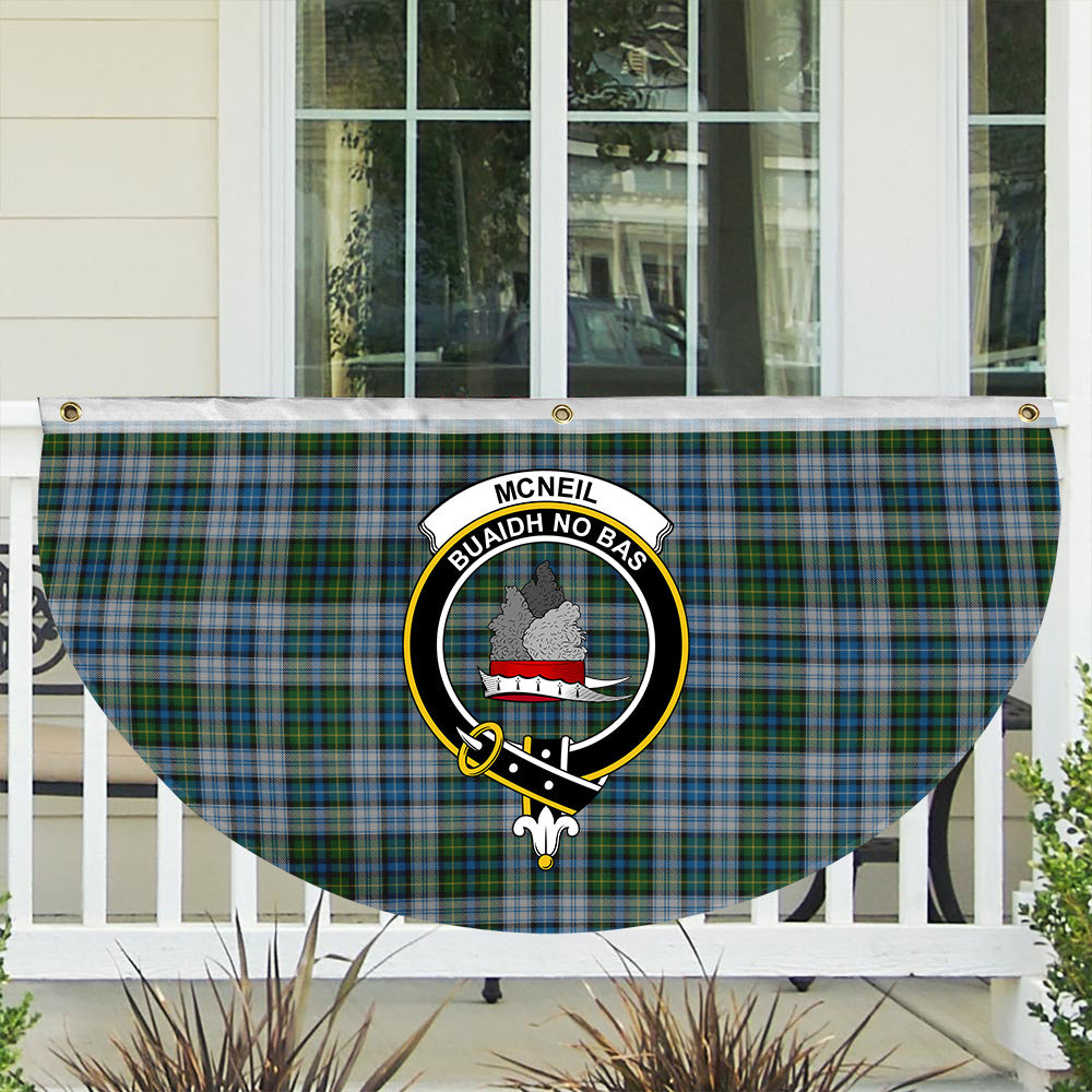 ScotsTee Shop Scottish McNeil Dress Crest Tartan Non-Pleated Fan Flag Bunting Banner