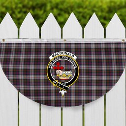 ScotsTee Shop Scottish MacDonald Dress 2 Crest Tartan Non-Pleated Fan Flag Bunting Banner